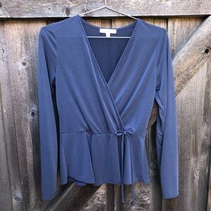 Moa Moa Wrap shirt in dark blue